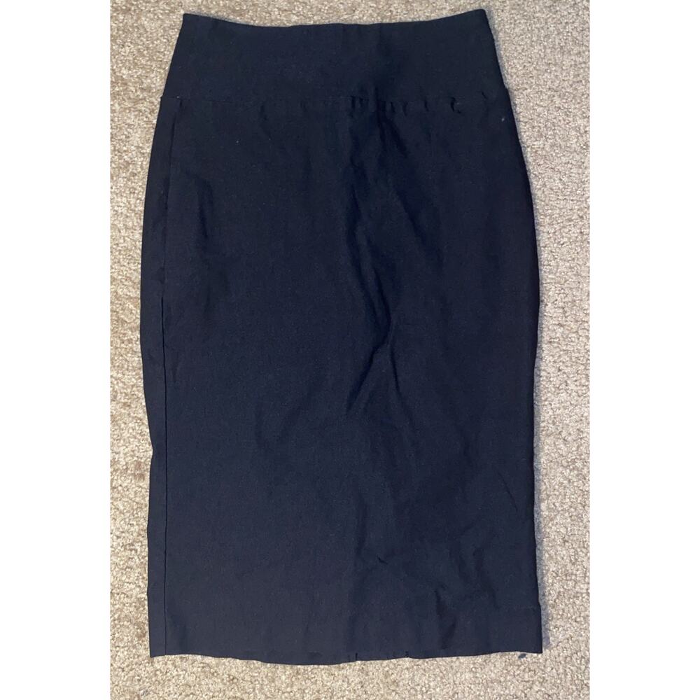 BCX XS Junior's Black Print Midi Skirt Preowned Goth